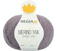 REGIA Premium Merino Yak 9801630-07509 lavendel meliert Handstrickgarn, Sockengarn, 100g Knäuel