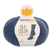 REGIA Premium Silk Color 9801634-00053 jeans color Handstrickgarn, Sockengarn, 100g Knäuel