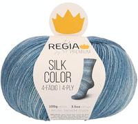 REGIA Premium Silk Color 9801634-00065 teal color Handstrickgarn, Sockengarn, 100g Knäuel