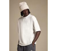 Reguläres Oversized Crew Neck Kurzarm einfarbiges weißes T-Shirt Boxy Drop Shoulder Lässig Alltags-Essential Sommer Streetwear Relaxed Fit Tee
