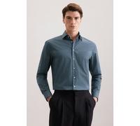 Businesshemd SEIDENSTICKER "Schwarze Rose", Herren, Gr. M (39), normale Ärmellängen, grün, 100% Baumwolle, bedruckt, regular fit, Langarm 2-Knopf-Manschette, Hemden, Regular 1/1 Kentkragen Druck (7777