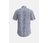 Businesshemd SEIDENSTICKER "Regular", Herren, Gr. S38, normale Ärmellängen, blau, 100% Baumwolle, geblümt, regular fit, gerader Abschluss, Hemden, Regular 1/2 Kentkragen Floral (47810118-38) blau