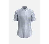 Seidensticker Regular Fit Hemd Kurzarm blau/braun