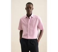 Businesshemd SEIDENSTICKER "Regular", Herren, Gr. XL (44), normale Ärmellängen, lila (berry), 100% Baumwolle, gestreift, regular fit, gerader Abschluss, Hemden, Regular 1/2 Kentkragen Streifen (707684