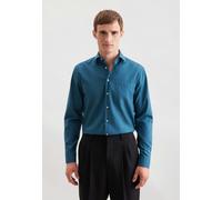 Seidensticker Businesshemd "Schwarze Rose" Herren Regular Fit Kentkragen 100% Baumwolle XL (44) Grün