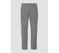 Chinohose S.OLIVER Gr. 38, Länge 32, grau (mid grau), Herren, Obermaterial: 69% Baumwolle, 30% Polyester, 1% Elasthan, unifarben, Hosen, mit Webstruktur (43076003-38) mid grau