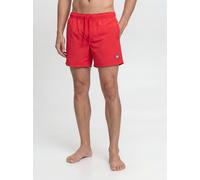 Badeshorts JACK & JONES "JPSTMAUI TROPIC SOLID SWIM SHORTS SN", Herren, Gr. S, N-Gr, true rot, Web, Polyester, unifarben, Badehosen Badeshorts, Kunstfaser, normal geschnitten (81786126-S) true rot