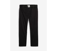 Chinohose BONPRIX, Herren, Gr. 64, N-Gr, schwarz, Web, Obermaterial: 98% Baumwolle, 2% Elasthan, regular fit, Hosen Chinohose, aus Baumwolle mit Elasthan-Anteil, seitlicher Gummizug in der Taille (382