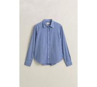 GANT - Regular Fit Classic Popeline Hemd mit Streifen royal blue - Gr. - 38