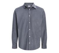 Regular Fit Cordhemd L Grau