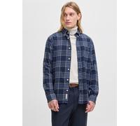 Regular Fit Flanellhemd M Blau