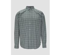 Regular Fit: Hemd aus Baumwollstretch mit Button-Down-Kragen XL grau|mehrfarbig