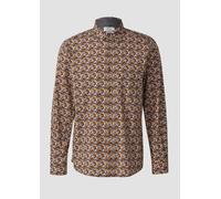 Regular Fit: Hemd mit Allover-Print und Brusttasche S rot|mehrfarbig 2170215.39A2.S