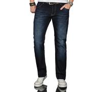 Regular-fit-Jeans ALESSANDRO SALVARINI "ASJulio", Herren, Gr. W31L34, Länge 34, blau (as, 061, night blau), Denim/Jeans, Obermaterial: 100% Baumwolle, Destroyed-Effekte, leichte Abriebeffekte, Jeans, 