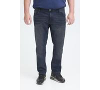 Regular-fit-Jeans BLEND "Twister fit - NOOS", Herren, Gr. 50, Länge 32, blau (denim schwarz blau), Denim/Jeans, Obermaterial: 98% Baumwolle, 2% Elasthan, Abriebeffekte, regular fit knöchellang, Jeans