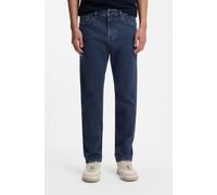 Regular-fit-Jeans BOSS ORANGE "RE.MAINE BO", Herren, Gr. 32, Länge 32, dunkelblau409, Denim/Jeans, Obermaterial: 99% Baumwolle, 1% Elasthan, unifarben, regular fit lang, Jeans, mit BOSS-Lederbadge, Re