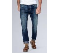 Regular-fit-Jeans CAMP DAVID, Herren, Gr. 33, Länge 30, blau, Denim/Jeans, Material: 99% Baumwolle, 1% Elasthan, Zusatz: Enthält nichttextile Teile tierischen Ursprungs, leichte Abriebeffekte, regular