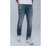 Regular-fit-Jeans CAMP DAVID, Herren, Gr. 33, Länge 34, blau, Denim/Jeans, Material: 96% Baumwolle, 3% Polyester, 1% Elasthan, Abriebeffekte, regular fit, Jeans, Münztasche mit Ziernaht (97869924-33)