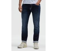 Regular-fit-Jeans CAMP DAVID, Herren, Gr. 34, Länge 30, blau, Material: 68% Baumwolle, 16% Polyester, 14% Lyocell, 2% Elasthan, Zusatz: Enthält nichttextile Teile tierischen Ursprungs (Badge), Abriebe