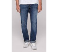 Regular-fit-Jeans CAMP DAVID, Herren, Gr. 34, Länge 32, blau, Material: 98% Baumwolle, 2% Elasthan, Zusatz: Enthält nichttextile Teile tierischen Ursprungs (Badge), Abriebeffekte, casual, regular fit,
