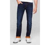 Regular-fit-Jeans CAMP DAVID, Herren, Gr. 34, Länge 36, blau, Sweatware, Material: 66% Baumwolle, 33% Polyester, 1% Elasthan, Abriebeffekte, regular fit, Jeans, mit normaler Leibhöhe (37338363-34) bla