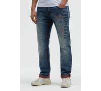 Regular-fit-Jeans CAMP DAVID, Herren, Gr. 36, Länge 34, blau (light vintage print jogg), Sweatware, Material: 61% Baumwolle, 38% Polyester, 1% Elasthan, bedruckt, regular fit, Jeans, mit normaler Leib