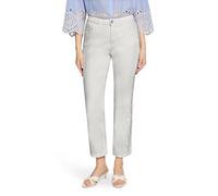 Regular-fit-Jeans CARTOON "Damen mit Lochmuster", Damen, Gr. 44, Normalgrößen, weiß, Obermaterial: 91% Baumwolle, 6% Elastomultiester, 3% Elasthan, relaxed fit, Jeans (71690218-44) weiß