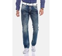 Regular-fit-Jeans CIPO & BAXX "Jeans", Damen, Gr. 33, Länge 34, blau, 100% Baumwolle, unifarben, regular fit lang, Jeans, in Regular Fit, CD-184 (23463648-33) blau