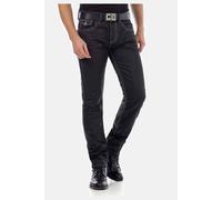 Regular-fit-Jeans CIPO & BAXX "Jeans", Herren, Gr. 30, Länge 34, schwarz, 100% Baumwolle, unifarben, regular fit lang, Jeans, in Regular-Fit, CD-295 (67409701-30) schwarz