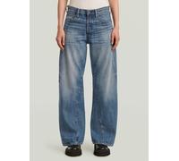 Regular-fit-Jeans G-STAR "Contor Barrel Wide Jeans", Damen, Gr. 33, Länge 32, blau (faded typhoon), Obermaterial: 100% Baumwolle, Jeans (29297313-33) faded typhoon