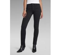 Regular-fit-Jeans G-STAR "Noxer Straight Jeans", Damen, Gr. 24, Länge 30, pitch schwarz, Obermaterial: 26% Baumwolle, 7% Elastomultiester, 1% Elasthan, Jeans (38452066-24) pitch schwarz