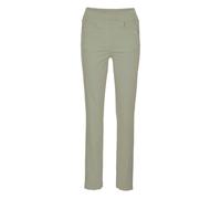 Regular-fit-Jeans GOLDNER "Jeansschlupfhose Louisa", Damen, Gr. 40, N-Gr, grün (baummoos), Obermaterial: 97% Baumwolle CO. 3% Elasthan EL., normal, Jeans, Gesäßtaschen mit Stickerei veredelt (46343315