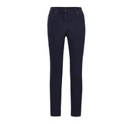 Regular-fit-Jeans GOLDNER "Lange Freizeithose BELLA mit Formbund", Damen, Gr. 48, N-Gr, blau (dunkelblau), Obermaterial: 65% Baumwolle CO. 31% Polyester PES. 4% Elasthan EL., normal, Jeans, Ohne (3729