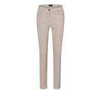 Regular-fit-Jeans GOLDNER "Lange Freizeithose BELLA mit Formbund", Damen, Gr. 52, N-Gr, beige (kitt), Obermaterial: 65% Baumwolle CO. 31% Polyester PES. 4% Elasthan EL., normal, Jeans, Ohne (34798231-