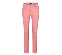 Regular-fit-Jeans GOLDNER "Lange Freizeithose BELLA mit Formbund", Damen, Gr. 52, N-Gr, rosa (lachsrosa), Obermaterial: 65% Baumwolle CO. 31% Polyester PES. 4% Elasthan EL., normal, Jeans, Ohne (76933