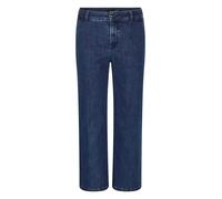 Regular-fit-Jeans GOLDNER "Weite 7/8-Jeans VERA mit Formbund", Damen, Gr. 46, N-Gr, blau, Obermaterial: 83% Baumwolle CO. 15% Polyester PES. 2% Elasthan EL., Modisch, weit, Jeans, used Waschung (10397
