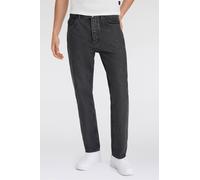 Regular-fit-Jeans HUGO BLUE "Jonah", Herren, Gr. 32, Länge 34, schwarz (charcoal010), Denim/Jeans, Obermaterial: 100% Baumwolle, unifarben, regular fit lang, Jeans, regular fit (77146525-32) charcoal0