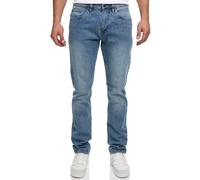 Regular-fit-Jeans INDICODE "INTony", Herren, Gr. 34, Länge 34, blau wash, Denim/Jeans, Obermaterial: 98% Baumwolle, 2% Elasthan, Abriebeffekte, regular fit knöchellang, Jeans (42836508-34) blau wash