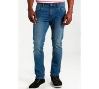 Regular-fit-Jeans INDICODE "Tony", Herren, Gr. 33, Länge 34, blau (medium indigo), Denim/Jeans, Obermaterial: 98% Baumwolle, 2% Elasthan, Abriebeffekte, regular fit lang, Jeans, Baumwollmischung, regu