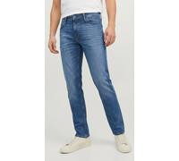Regular-fit-Jeans JACK & JONES "JJICLARK mit Used-Look und Stretch für den Alltag", Herren, Gr. 30, Länge 30, blau denim, Denim/Jeans, Obermaterial: 98% Baumwolle, 2% Elasthan, unifarben, regular fit