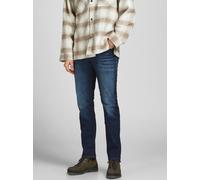 Regular-fit-Jeans JACK & JONES "JJICLARK mit Used-Look und Stretch für den Alltag", Herren, Gr. 31, Länge 32, mittelblau, Denim/Jeans, Obermaterial: 97% Baumwolle, 3% Elasthan, Abriebeffekte, regular