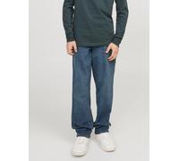 Regular-fit-Jeans JACK & JONES JUNIOR "JJICLARK JJORIG STRETCH SQ 223 NOOS MNI", Jungen, Gr. 98, N-Gr, blau (blau denim), Denim/Jeans, Obermaterial: 76% Baumwolle, 22% Polyester, 2% Elasthan, Abriebef