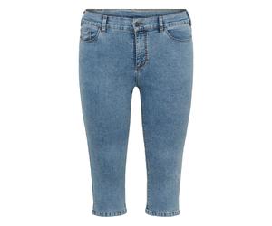 Regular-fit-Jeans KAFFE CURVE "Damen Jeans KCvilana", Damen, Gr. 44, N-Gr, blau (washed blau denim), Obermaterial: 81% Baumwolle CO. 17% Polyester PES. 2% Elasthan EL., Jeans (68341658-44) washed blau