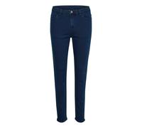 Regular-fit-Jeans KAFFE "Jeans KAvicky", Damen, Gr. 38, N-Gr, blau (dunkelblau denim), Obermaterial: 73% Baumwolle CO. 25% Polyester PES. 2% Elasthan EL., Jeans (60754659-38) dunkelblau denim