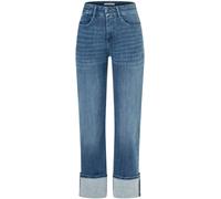 Regular-fit-Jeans MAC "LAURA", Damen, Gr. 40, N-Gr, petrolblau basic wash, Denim/Jeans, Obermaterial: 88% Baumwolle, 10% Polyester, 2% Elasthan, regular fit knöchelfrei, Jeans, im Five-Pocket Style (5