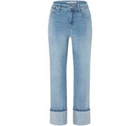 Regular-fit-Jeans MAC "LAURA", Damen, Gr. 44, N-Gr, calm light blau used, Denim/Jeans, Obermaterial: 91% Baumwolle, 7% Elastomultiester, 2% Elasthan, regular fit knöchelfrei, Jeans, im Five-Pocket Sty