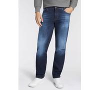 Regular-fit-Jeans MAC "Rick", Herren, Gr. 30, Länge 34, dunkelblau authenic 3d use, Denim/Jeans, Obermaterial: 99% Baumwolle, 1% Elasthan, unifarben, regular fit knöchellang, Jeans, im Five-Pocket Sty