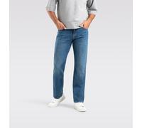 Regular-fit-Jeans MAC "Rick", Herren, Gr. 33, Länge 34, blau (dunkelblau authentic wash), Denim/Jeans, Obermaterial: 99% Baumwolle, 1% Elasthan, unifarben, regular fit knöchellang, Jeans, im Five-Pock