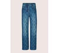 Regular-fit-Jeans MADELEINE "Culotte-Jeans Culotte-Jeans mit Ornament-Print", Damen, Gr. 21, K-Gr, blau, Obermaterial: 100% Baumwolle CO., Jeans (71879034-21) blau