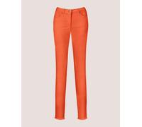 Regular-fit-Jeans MADELEINE "Jeans Mid Waist Skinny-Hose mit Fransen", Damen, Gr. 34, N + K Gr, lila (cyclam), Obermaterial: 92% Baumwolle CO. 6% Polyester PES. 2% Elasthan EL., Modern, normal, Jeans,